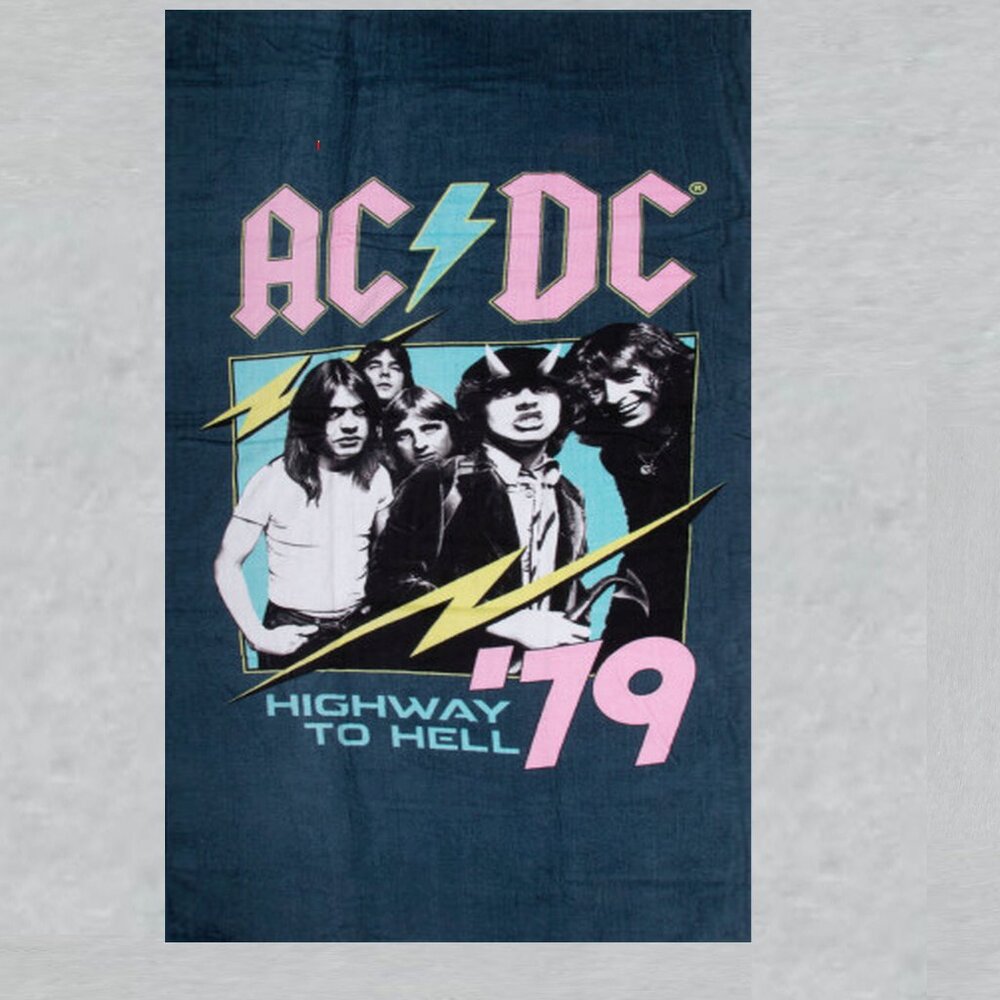 AC/DC Highway To Hell '79 Beach Towel 34' X 64 inches